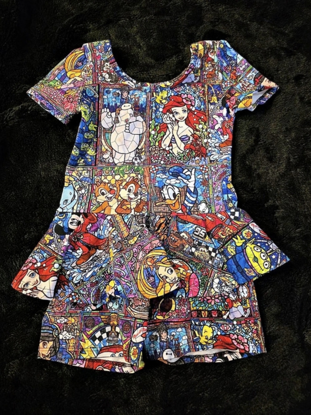 Wild Rich Kids Stained Glass Romper GSize 9/10 NWOT